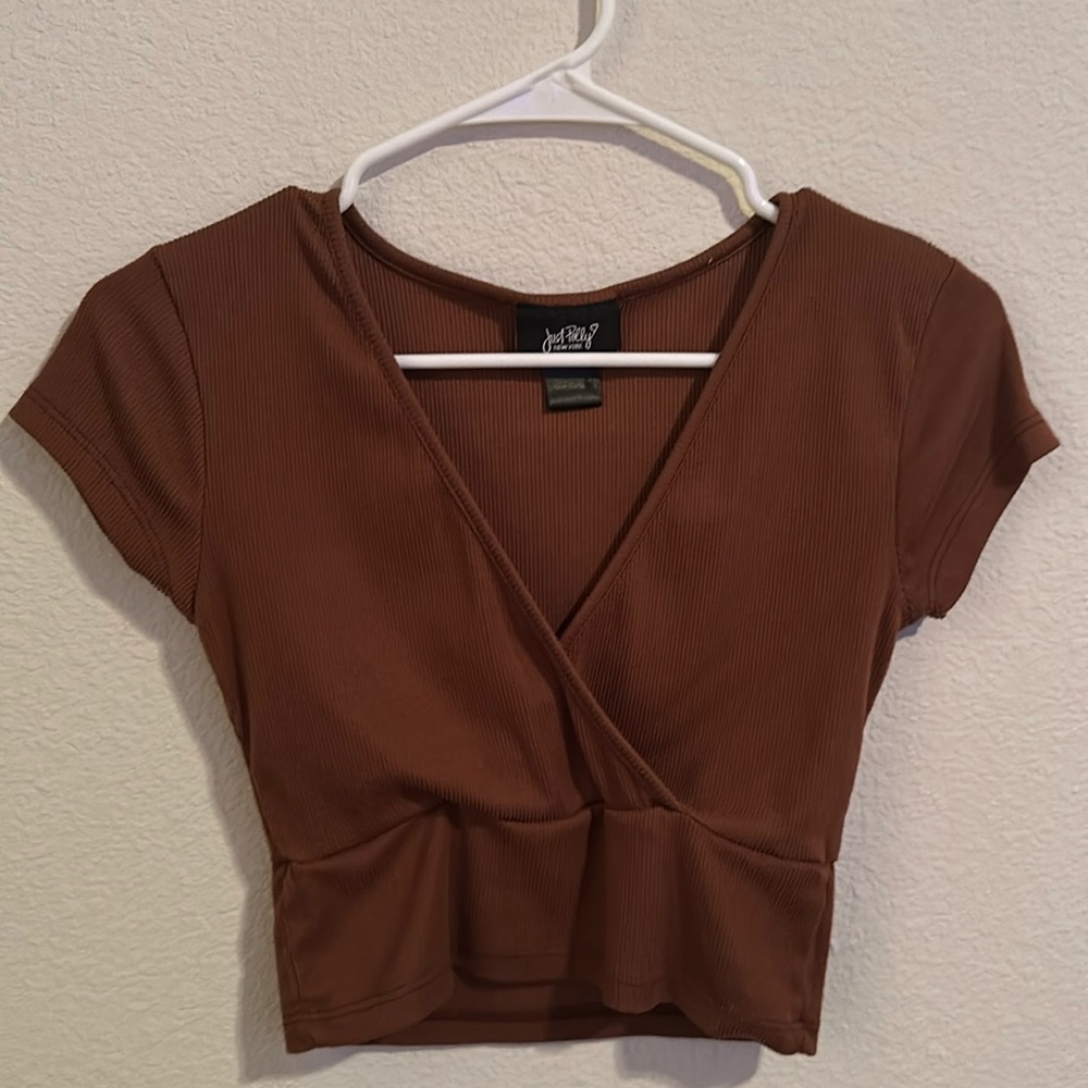 just polly-brown top